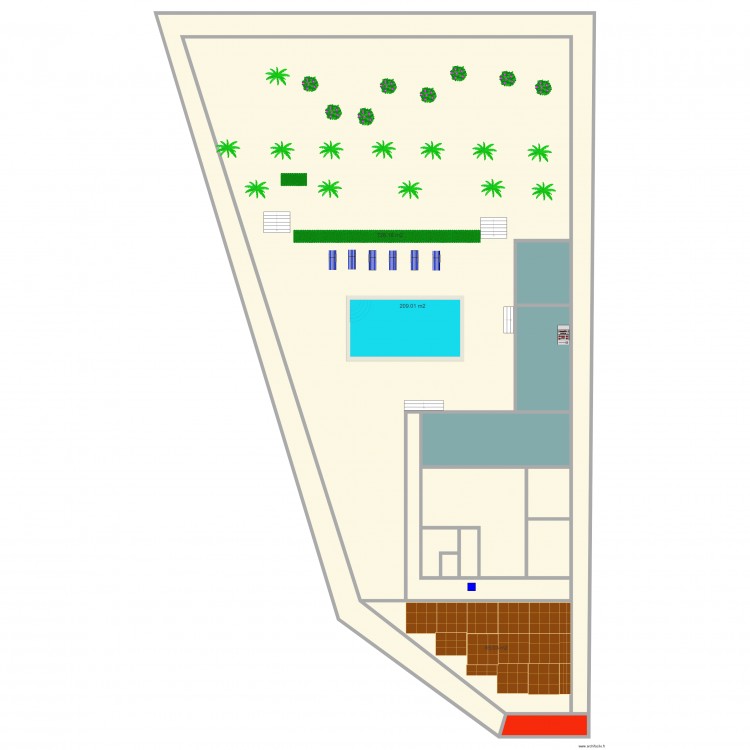 prizemlje sa terasom. Plan de 0 pièce et 0 m2