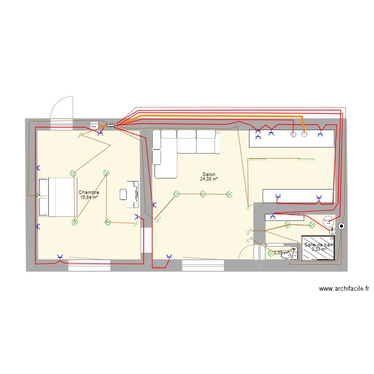 jeremy3. Plan de 4 pièces et 45 m2