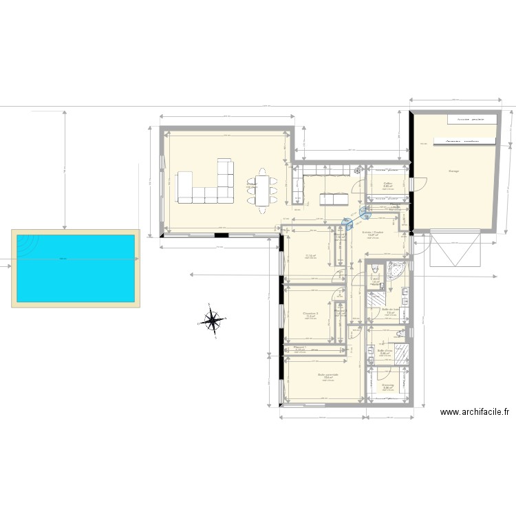 PLEIN PIED 2. Plan de 0 pièce et 0 m2