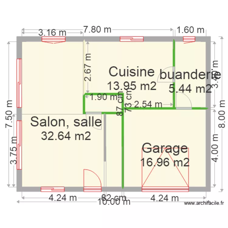 vue de dessu rdc officielle. Plan de 