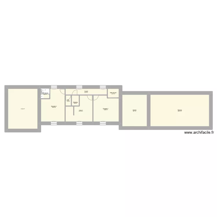 projet grand g&icirc;te. Plan de 