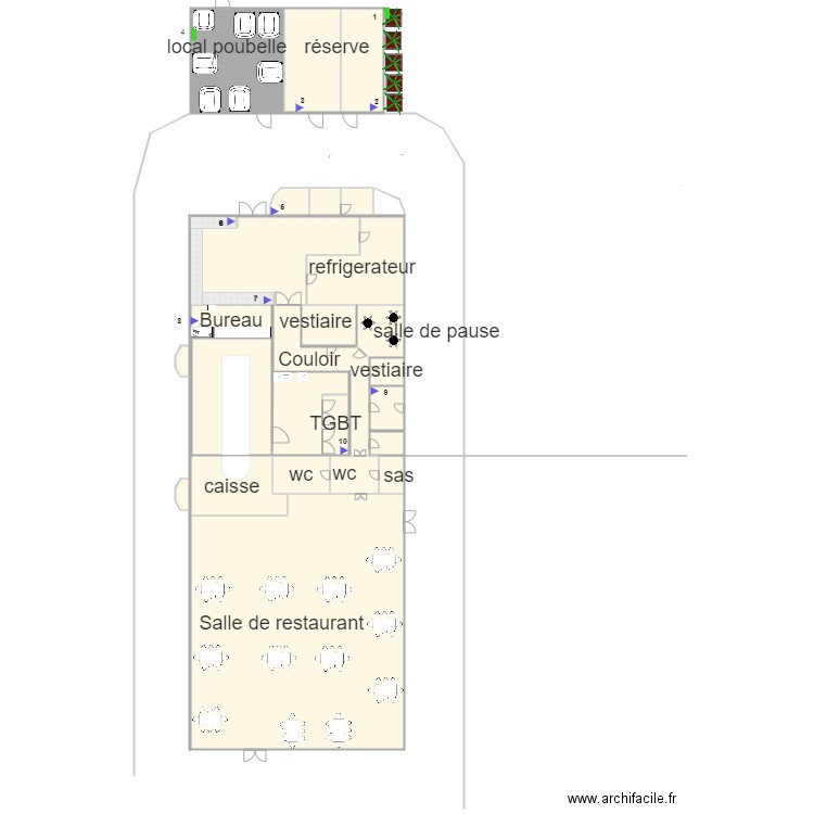 mc donalds val de reuil . Plan de 0 pièce et 0 m2