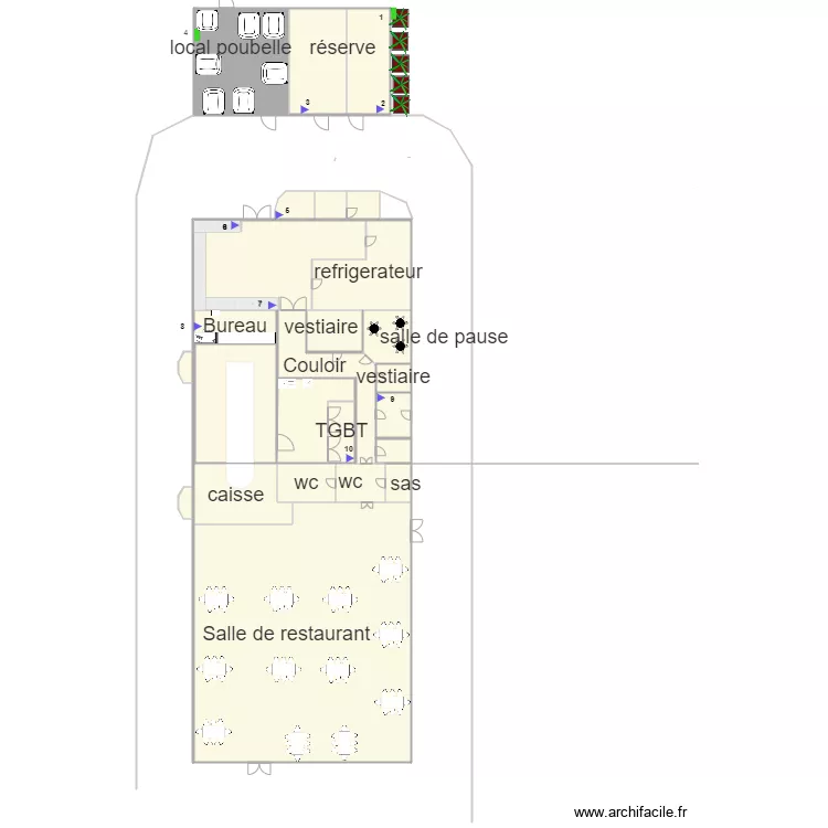 mc donalds val de reuil . Plan de 