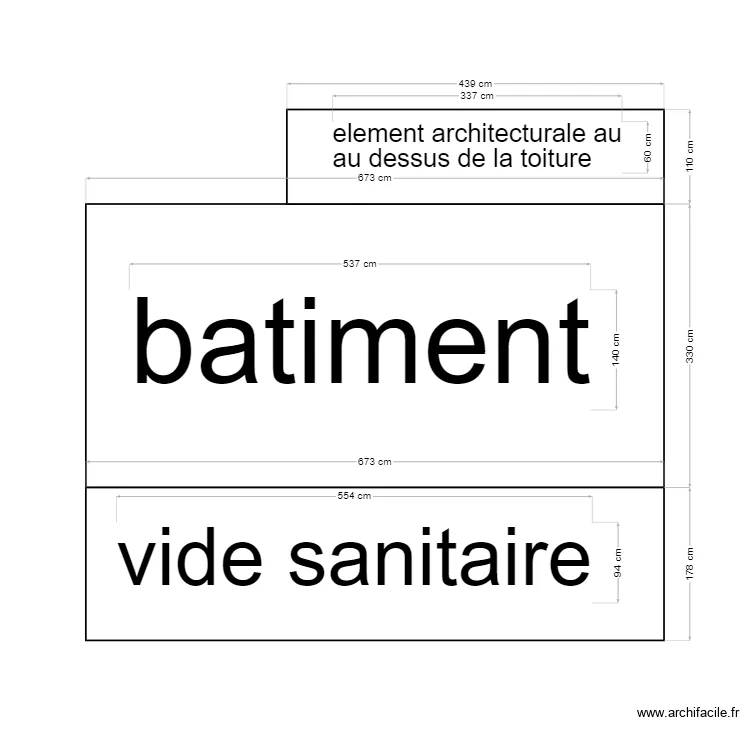 coupe vide sanitaire 114rt damelie. Plan de 