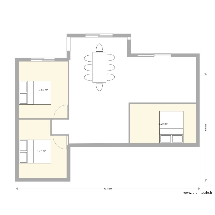 plan u 2. Plan de 0 pièce et 0 m2