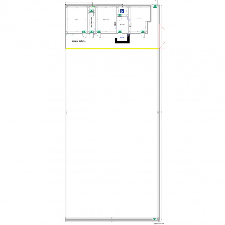 2D besoins prises electriques. Plan de 0 pièce et 0 m2