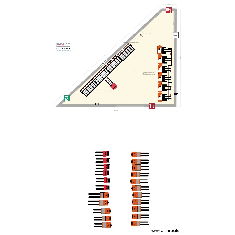 SDC Lagardere Marly La Ville avec table de charge. Plan de 0 pièce et 0 m2