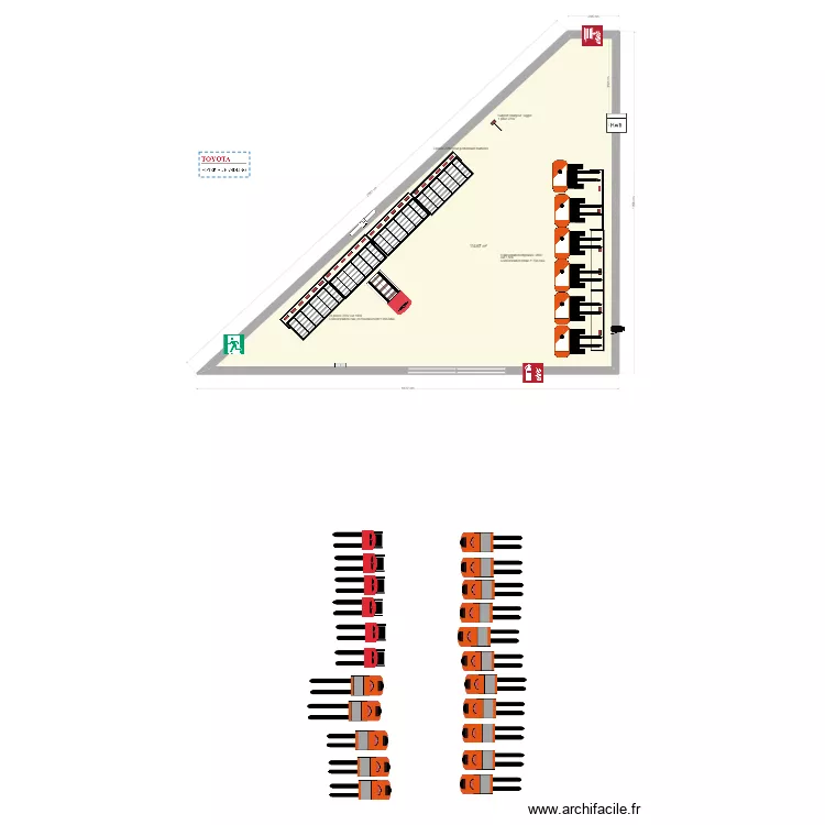 SDC Lagardere Marly La Ville avec table de charge. Plan de 