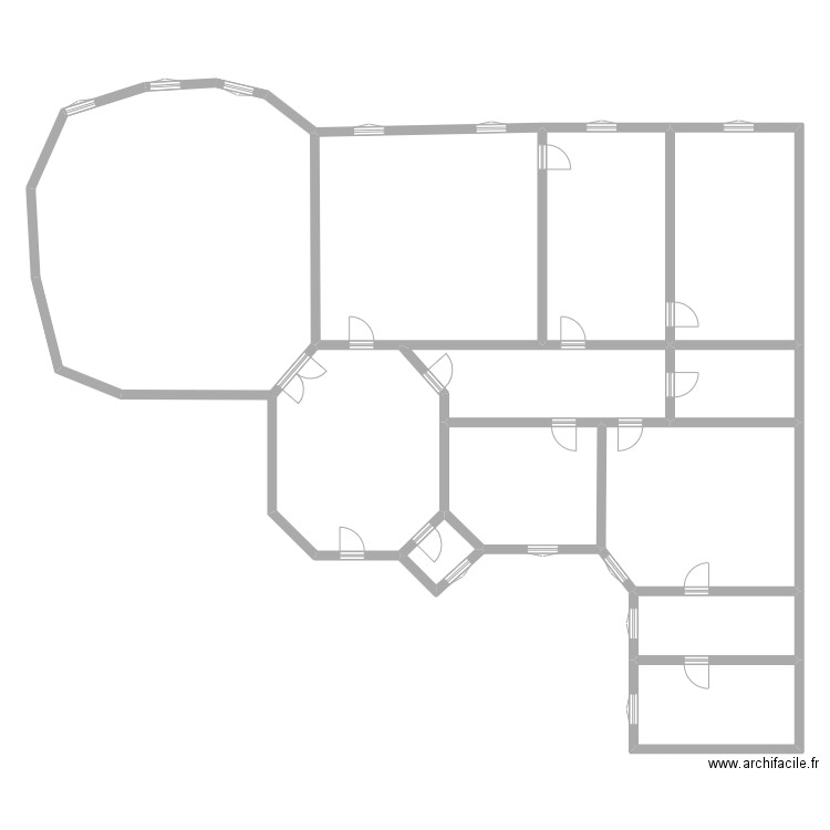 COUTEAUX. Plan de 11 pièces et 237 m2