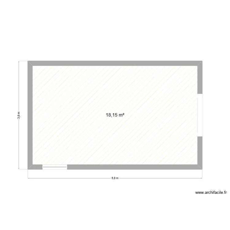 Plan D&eacute;pendance. Plan de 1  et 18 m²