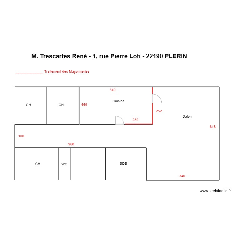 TRESCARTES René  PLERIN. Plan de 0 pièce et 0 m2