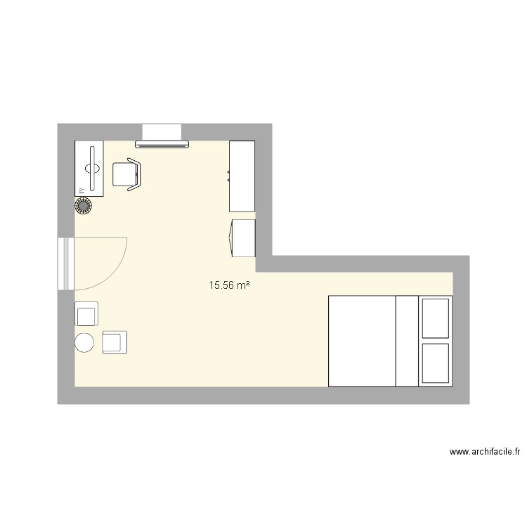 ma chambre . Plan de 0 pièce et 0 m2