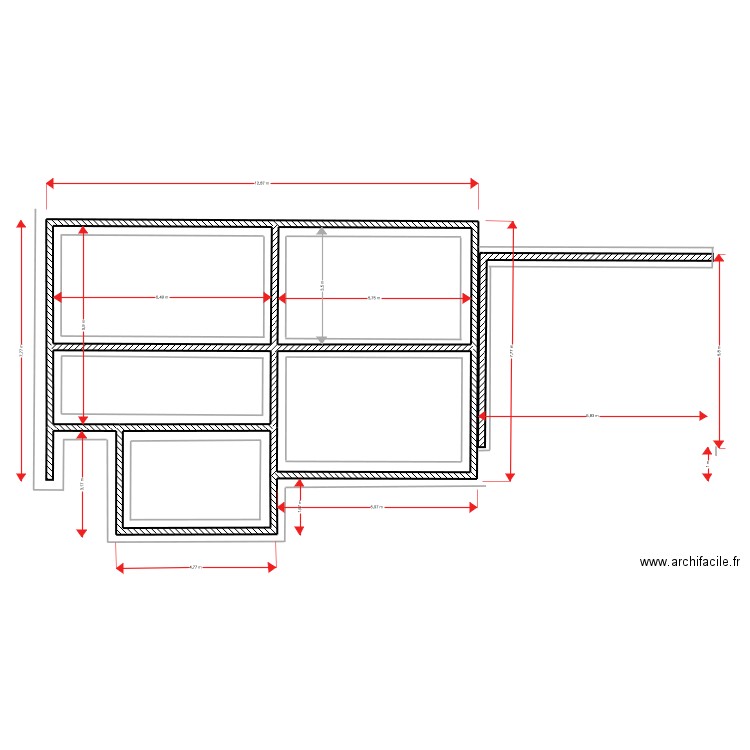 Le Henanff III VS. Plan de 5 pièces et 90 m2