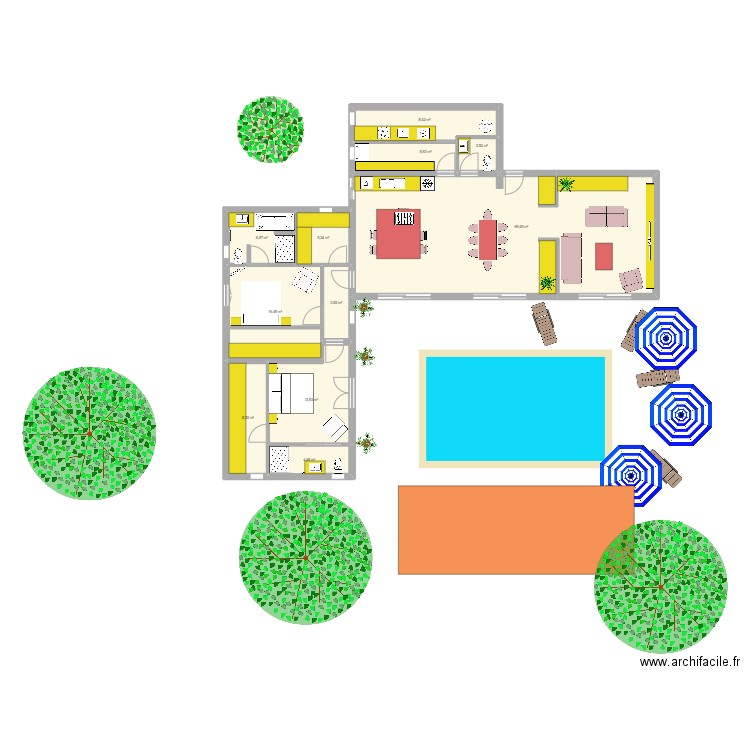 plan 21. Plan de 11 pièces et 145 m2