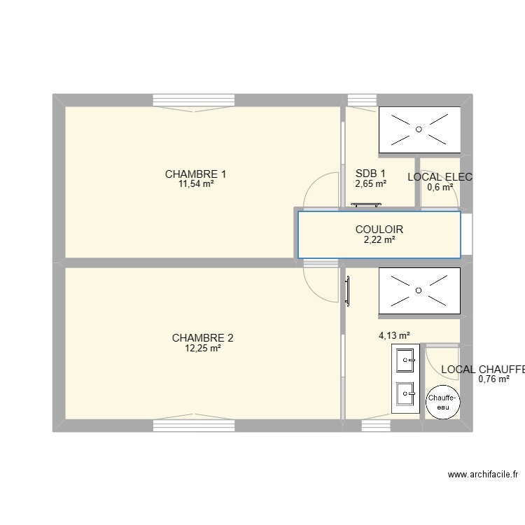 Projet dammarie. Plan de 7 pièces et 34 m2