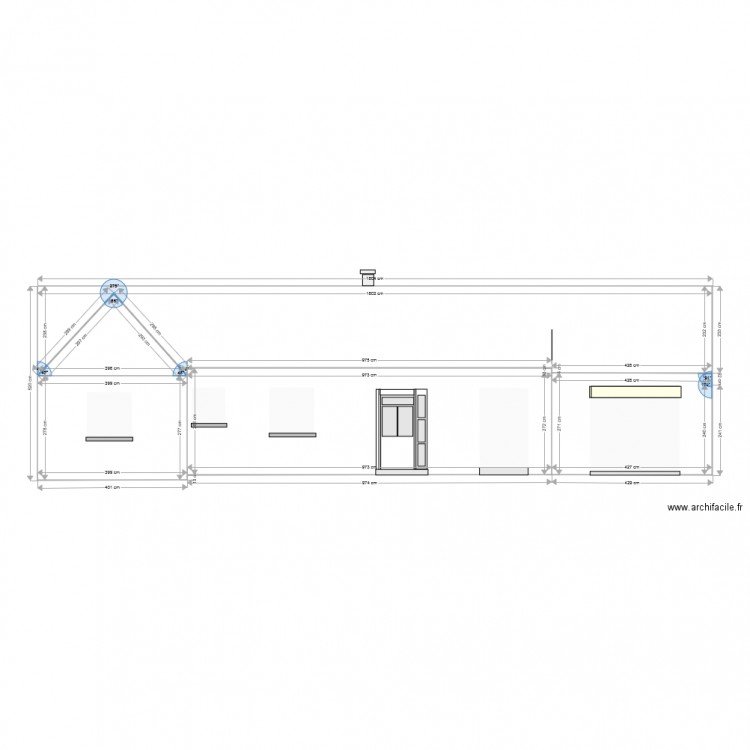 plan de maison vue de face