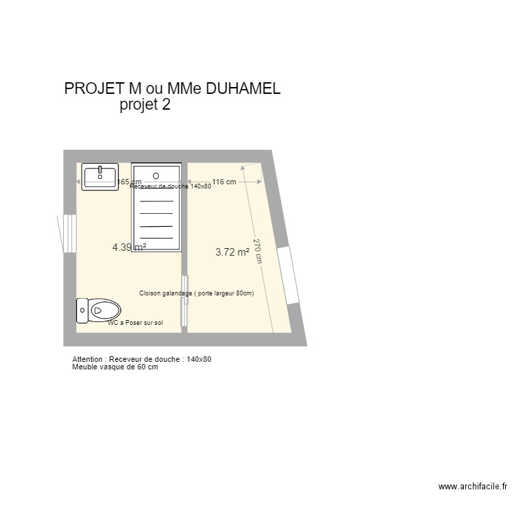 Duhamel projet 1. Plan de 0 pièce et 0 m2
