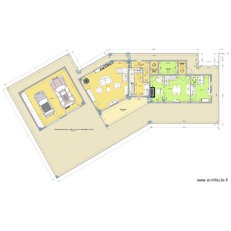 PLAN 09 11 . Plan de 15 pièces et 540 m2