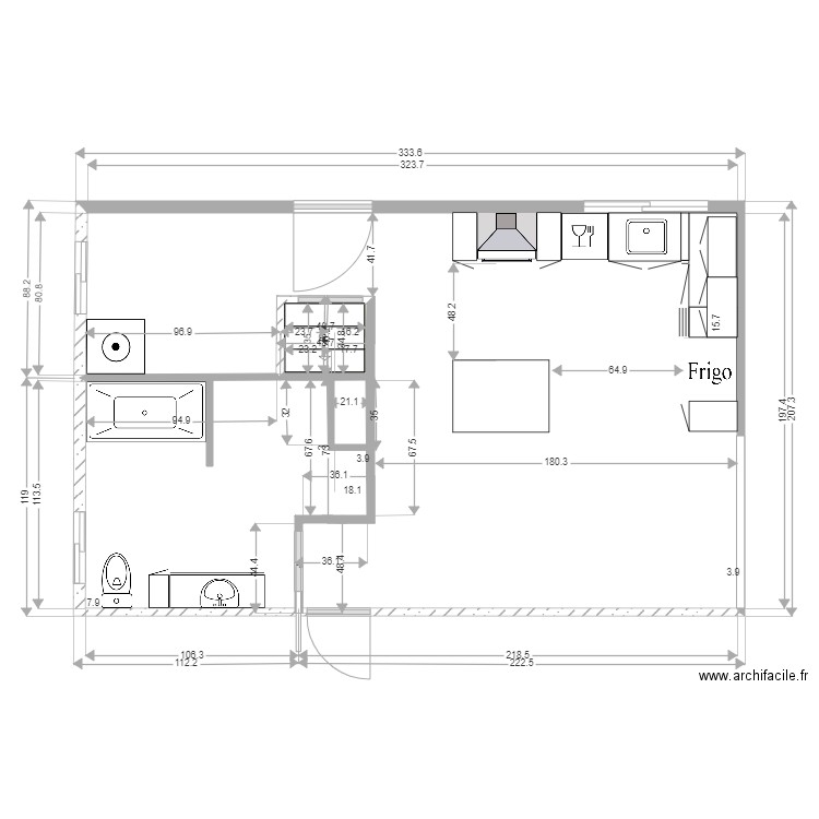 cuisine salle de bain suzanne 23 décembre. Plan de 0 pièce et 0 m2