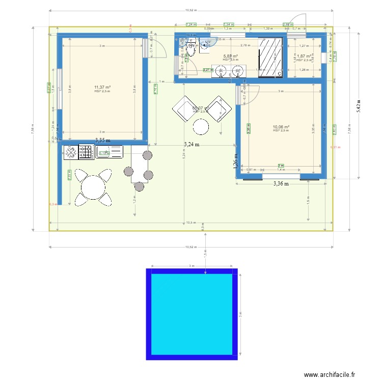 BUNG KYR déf 310523 EDDY. Plan de 5 pièces et 108 m2