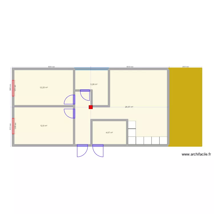 Ильдорф барн. Plan de 