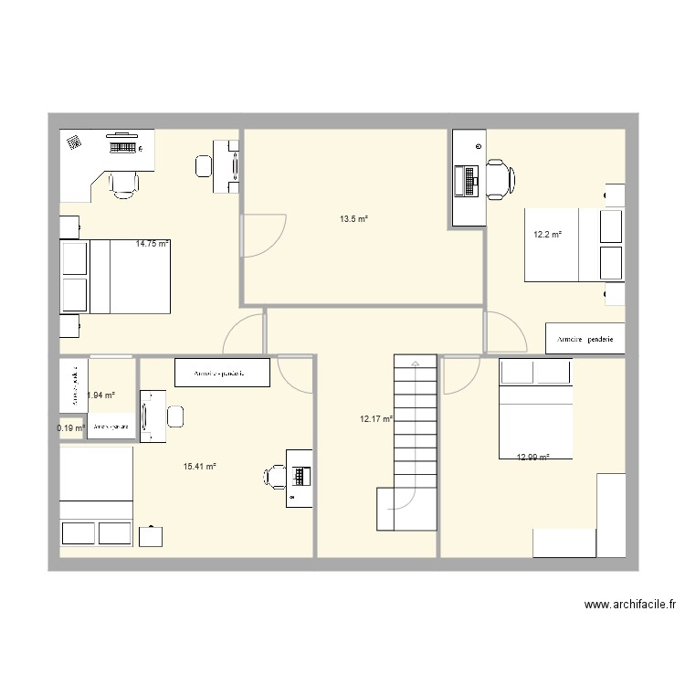 Etage. Plan de 0 pièce et 0 m2