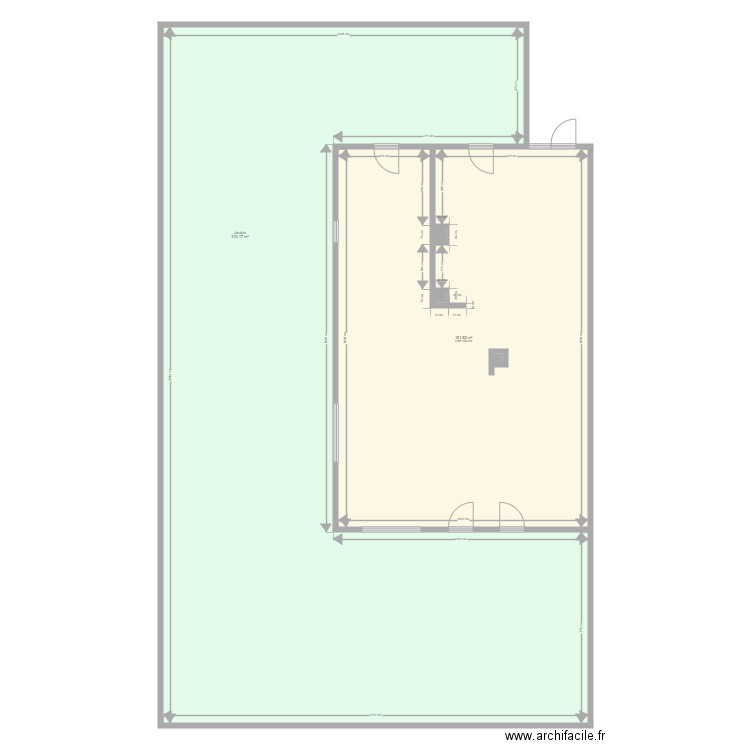 Hyères Les Martelières Existant Jardin VAxA 270122. Plan de 5 pièces et 463 m2