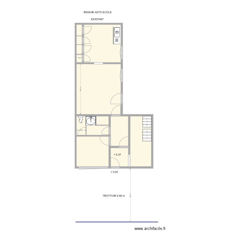 RENOIR EXISTANT. Plan de 0 pièce et 0 m2