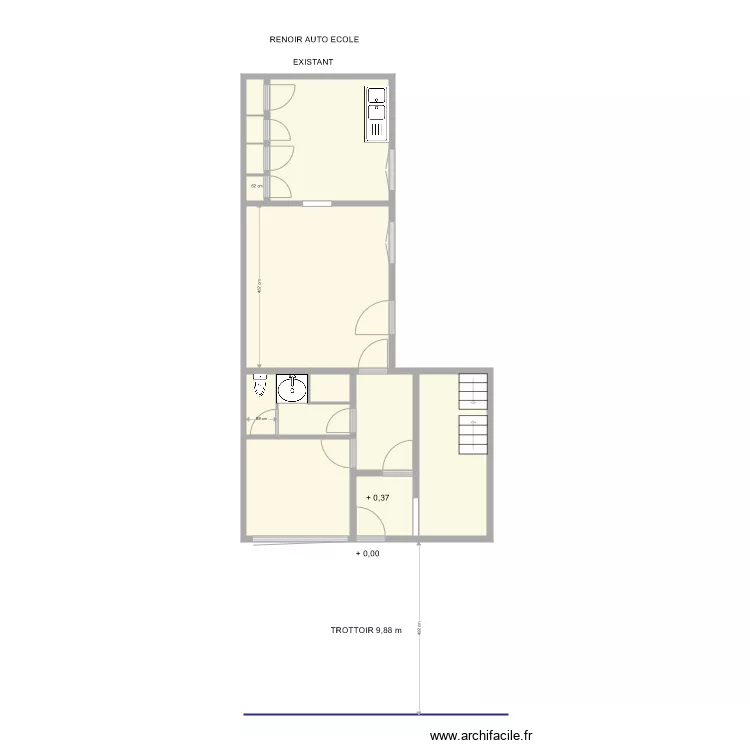 RENOIR EXISTANT. Plan de 