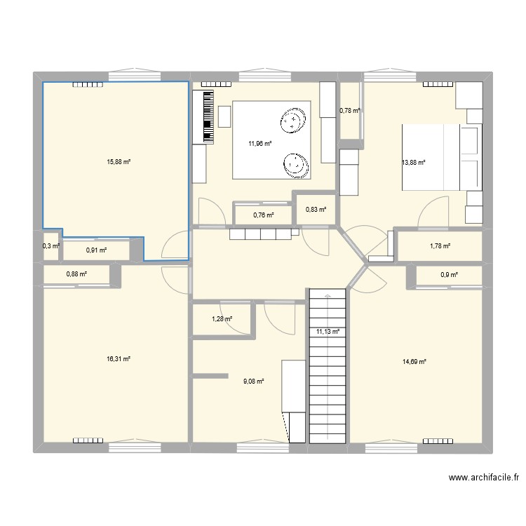 1er Etage Meubles. Plan de 0 pièce et 0 m2