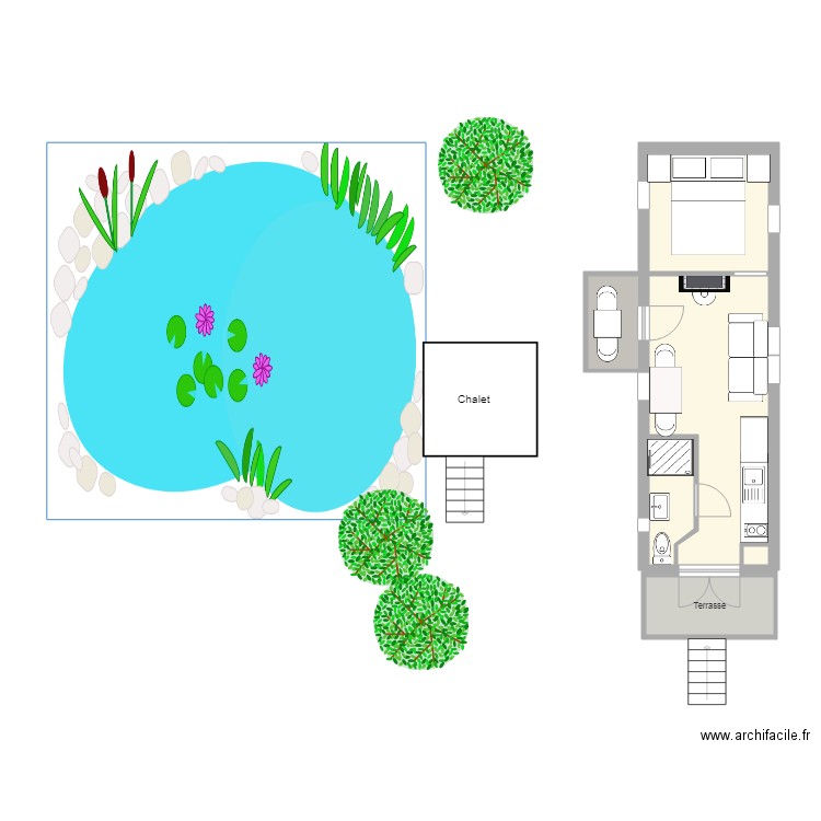 roulotte 2 b. Plan de 0 pièce et 0 m2