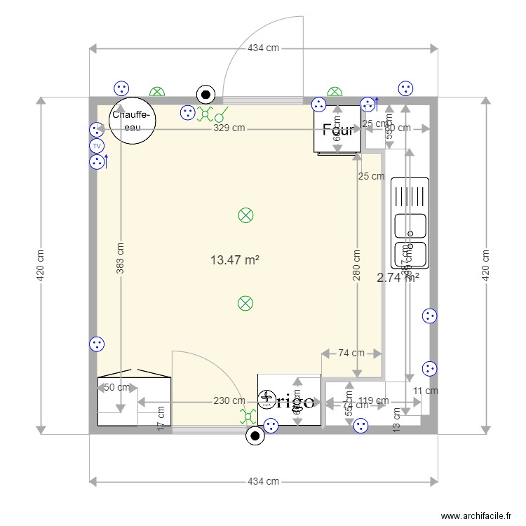 CUISINE ELEC. Plan de 0 pièce et 0 m2