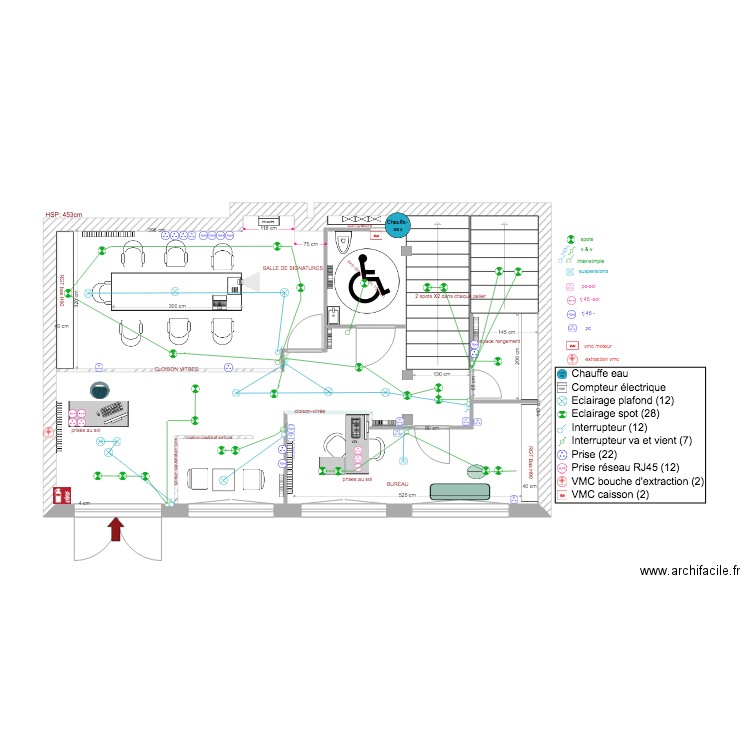 notaire rdc elec 2. Plan de 0 pièce et 0 m2