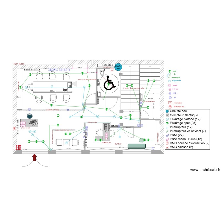 notaire rdc elec 2. Plan de 0 pièce et 0 m2