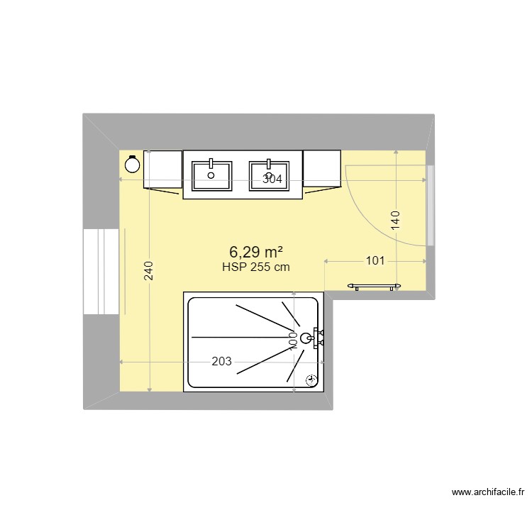 Plan Salle D Eau 2m2null