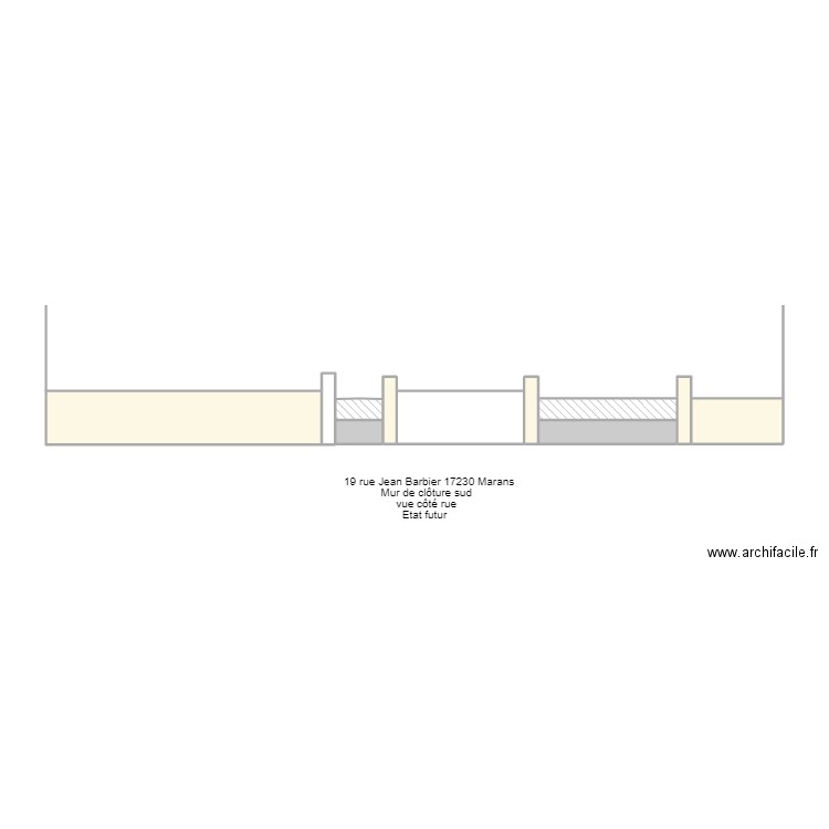 Clôture sud . Plan de 0 pièce et 0 m2