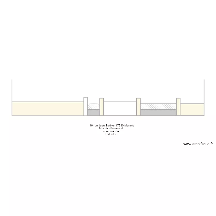 Cl&ocirc;ture sud . Plan de 