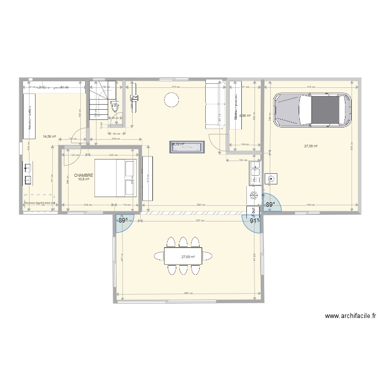 maison douda 2. Plan de 12 pièces et 173 m2