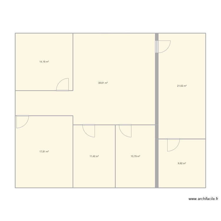 pens etage. Plan de 7 pièces et 124 m2