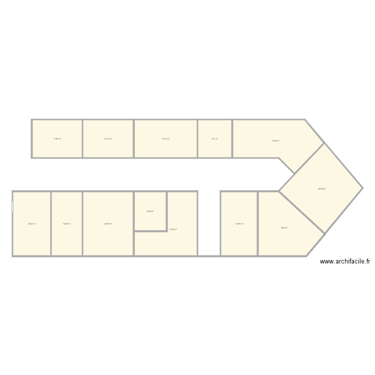 ERRERTTRTR. Plan de 13 pièces et 202 m2