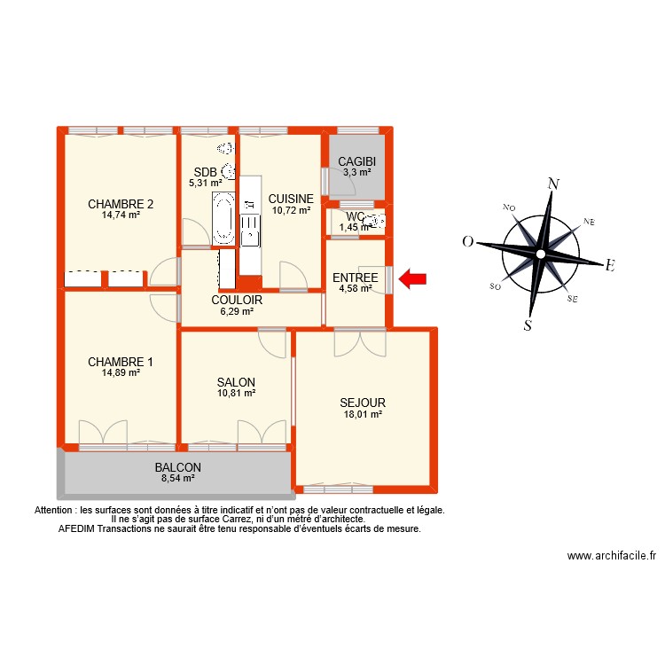 BI 8844. Plan de 12 pièces et 99 m2