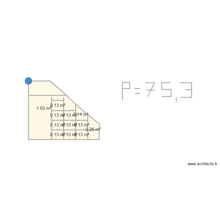 placard sous escalier. Plan de 0 pièce et 0 m2