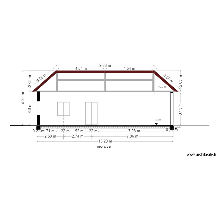 GARAGE COUPE BB. Plan de 0 pièce et 0 m2