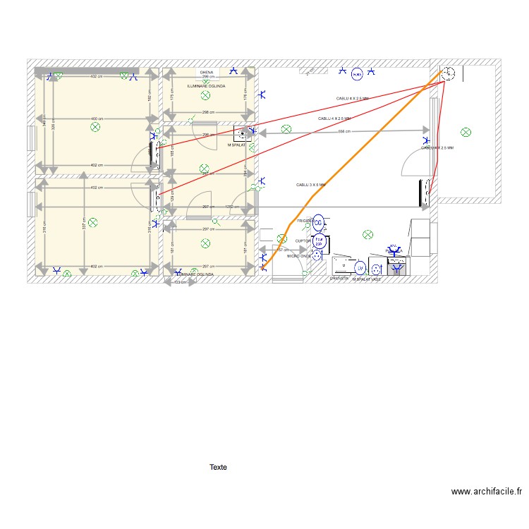 PLAN ELECTRICITE CAUZASI. Plan de 0 pièce et 0 m2