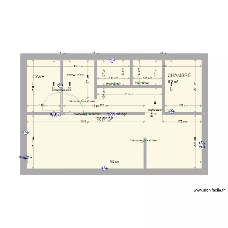 PLAN ELECTRICITE GARAGE. Plan de 