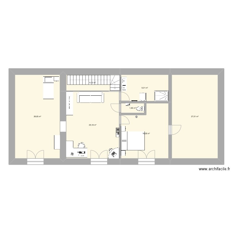montfoué étage. Plan de 0 pièce et 0 m2