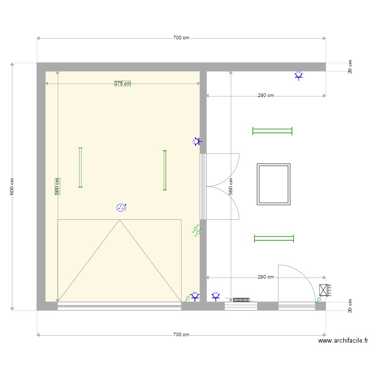 cotation garage 4. Plan de 0 pièce et 0 m2