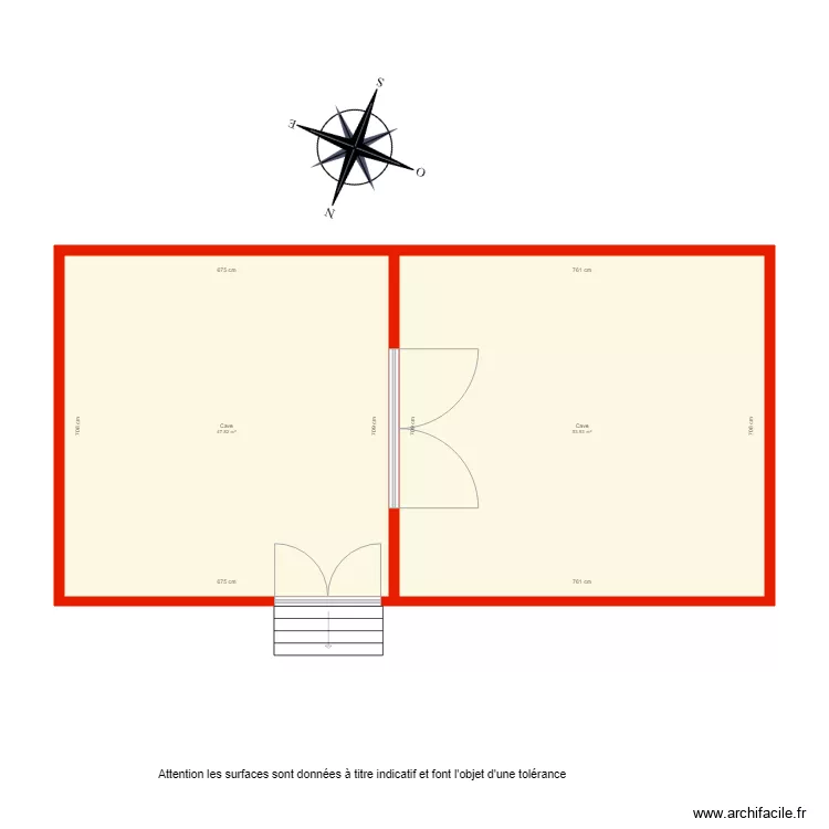BI 3276 Cave C&ocirc;t&eacute;. Plan de 