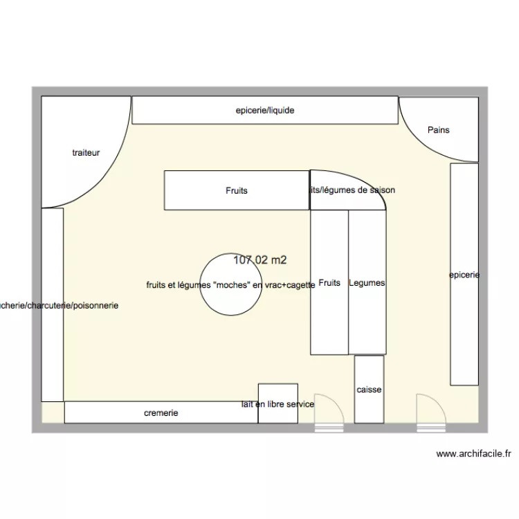 plan de masse magasin. Plan de 