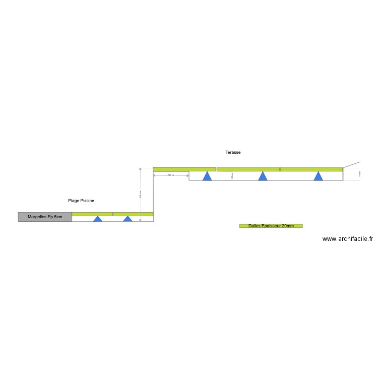 Profil Terasse. Plan de 0 pièce et 0 m2